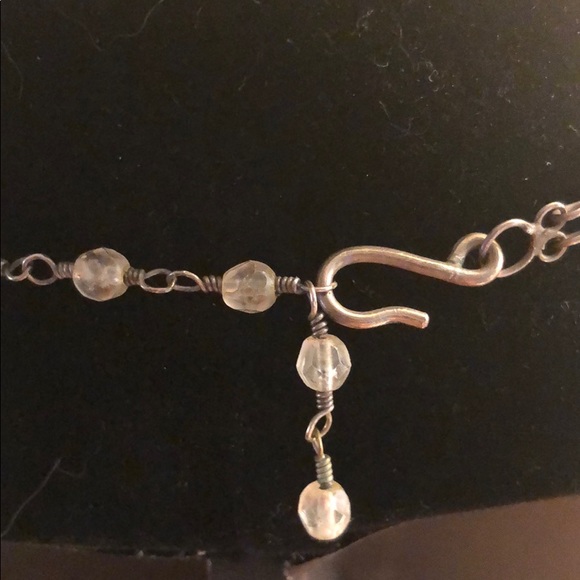Choker Necklace with Crystal Pendant - Picture 3 of 8